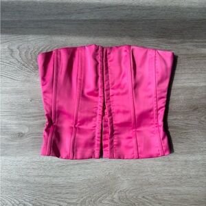 Danielle Guizio Pink Corset Top